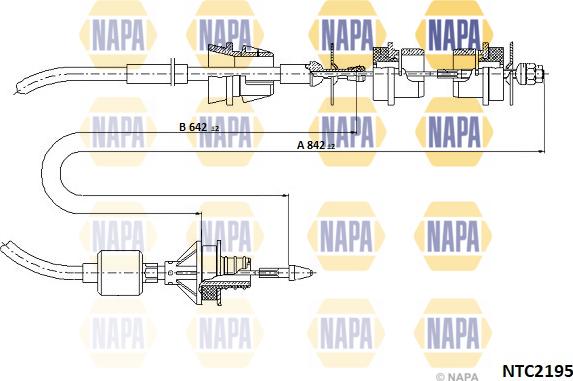 NAPA NTC2195 - Tirette à câble, commande d'embrayage droxauto.com