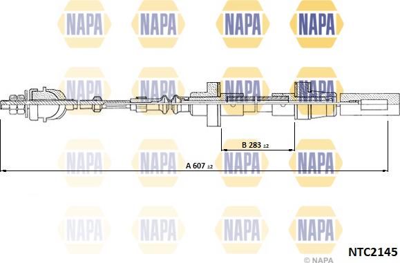 NAPA NTC2145 - Tirette à câble, commande d'embrayage droxauto.com