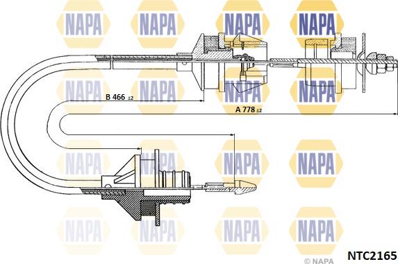 NAPA NTC2165 - Tirette à câble, commande d'embrayage droxauto.com
