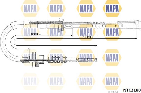 NAPA NTC2188 - Tirette à câble, commande d'embrayage droxauto.com