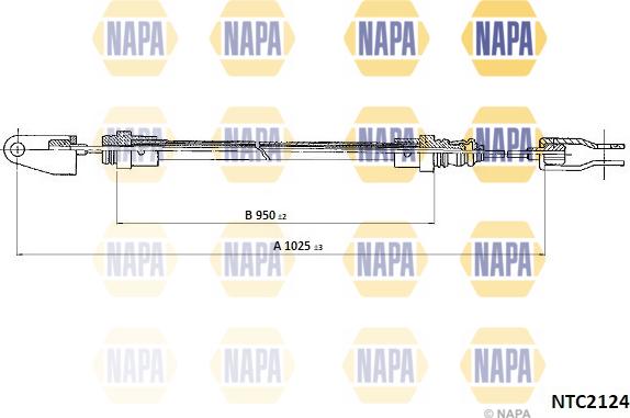 NAPA NTC2124 - Tirette à câble, commande d'embrayage droxauto.com