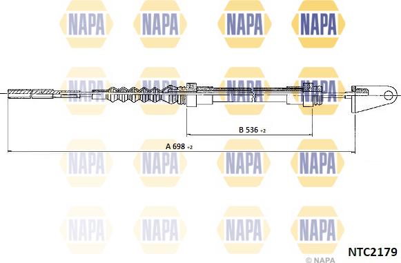 NAPA NTC2179 - Tirette à câble, commande d'embrayage droxauto.com