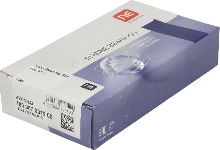 NE 180087001900 - Kit de coussinet de vilebrequin droxauto.com