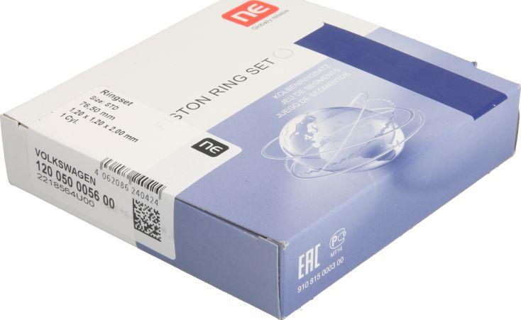 NE 120050005600 - Jeu de segments de pistons droxauto.com