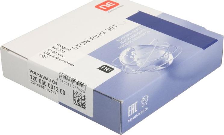 NE 120 050 0012 00 - Jeu de segments de pistons droxauto.com