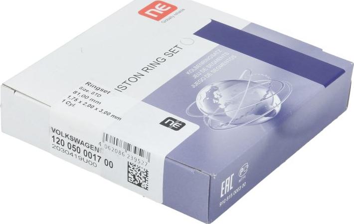 NE 120 050 0017 00 - Jeu de segments de pistons droxauto.com