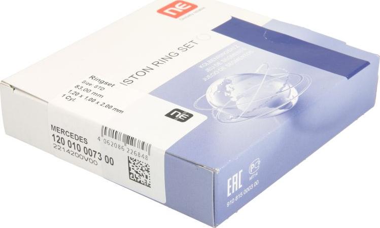 NE 120 010 0073 00 - Jeu de segments de pistons droxauto.com