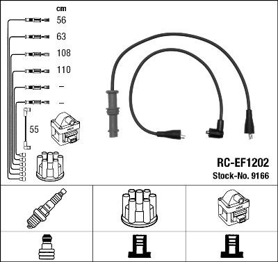 NGK 9166 - Kit de câbles d'allumage droxauto.com