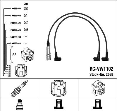 NGK 2569 - Kit de câbles d'allumage droxauto.com
