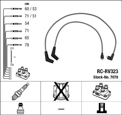 NGK 7079 - Kit de câbles d'allumage droxauto.com