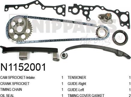 Nipparts N1152001 - Kit de distribution par chaîne droxauto.com