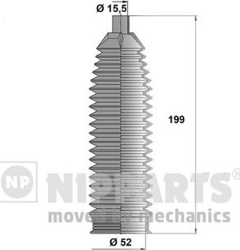 Nipparts N2840508 - Jeu de joints-soufflets, direction droxauto.com