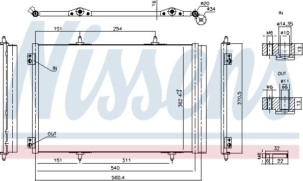 NISSENS 941276 - Condensateur, climatisation droxauto.com