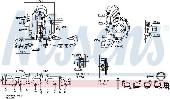 NISSENS 93506 - Turbocompresseur, suralimentation droxauto.com