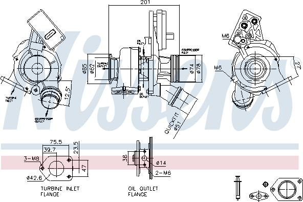 NISSENS 93519 - Turbocompresseur, suralimentation droxauto.com