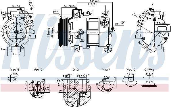 NISSENS 890596 - Compresseur, climatisation droxauto.com