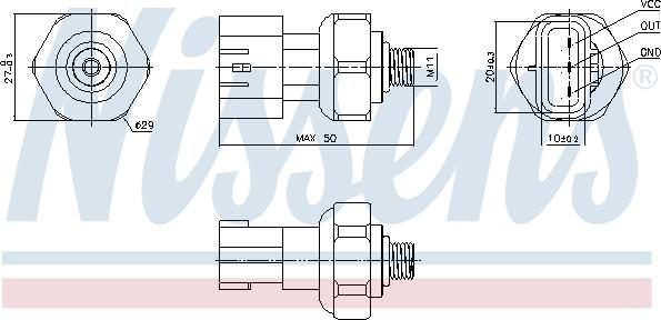 NISSENS 301090 - Pressostat, climatisation droxauto.com
