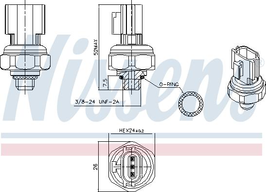 NISSENS 301077 - Pressostat, climatisation droxauto.com