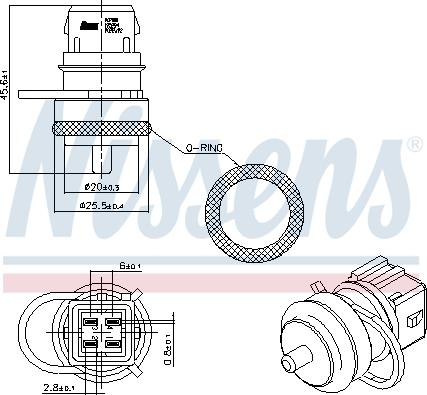 NISSENS 207000 - Sonde de température, liquide de refroidissement droxauto.com