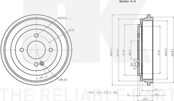 NK 253514 - Tambour de frein droxauto.com