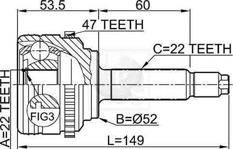 NPS D281O18 - Jeu de joints, arbre de transmission droxauto.com
