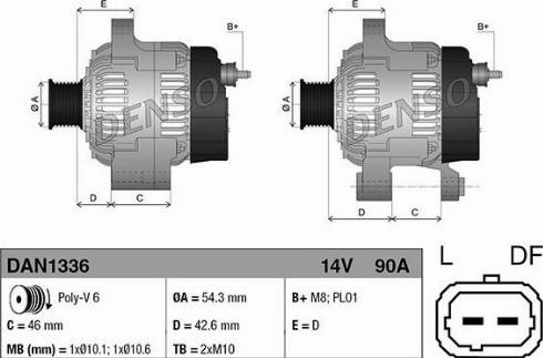NPS DAN1336 - Alternateur droxauto.com