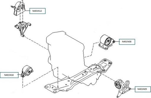 NPS N401N18 - Support moteur droxauto.com