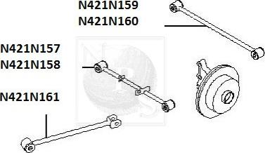NPS N421N160 - Bras de liaison, suspension de roue droxauto.com