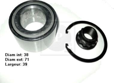 NPS T470A14 - Kit de roulements de roue droxauto.com