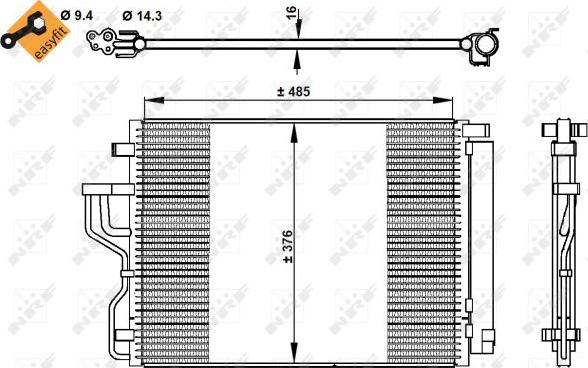 NRF 350334 - Condensateur, climatisation droxauto.com