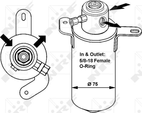 NRF 33039 - Filtre déshydratant, climatisation droxauto.com