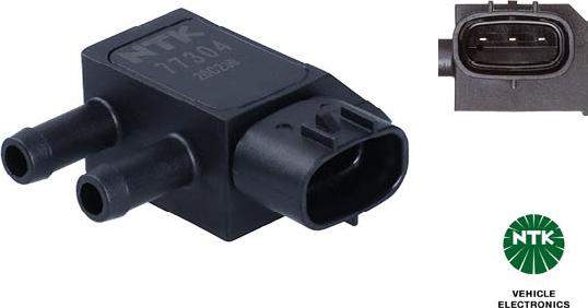 NTK 77304 - Capteur, pression des gaz échappement droxauto.com