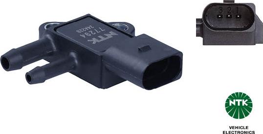 NTK 77294 - Capteur, pression des gaz échappement droxauto.com