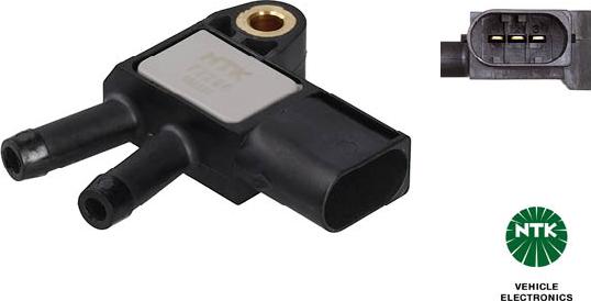 NTK 77296 - Capteur, pression des gaz échappement droxauto.com