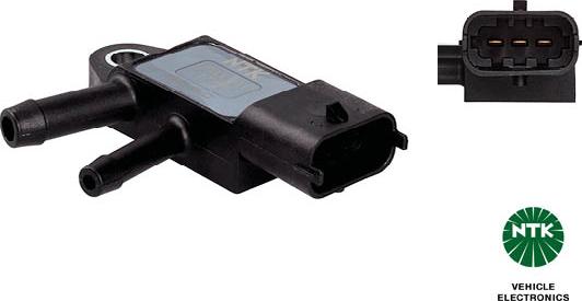 NTK 77298 - Capteur, pression des gaz échappement droxauto.com