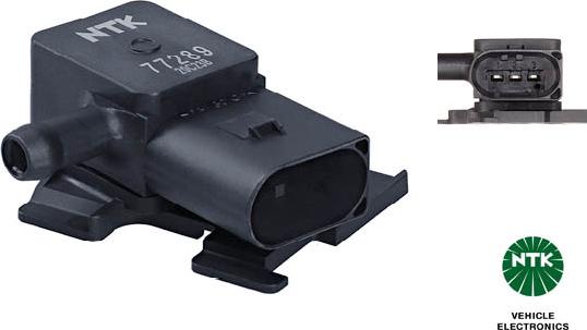 NTK 77289 - Capteur, pression des gaz échappement droxauto.com