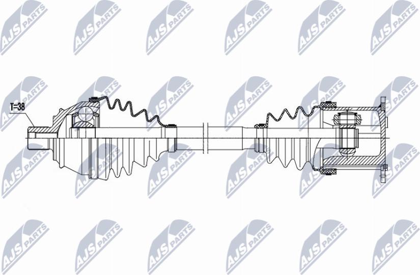 NTY NPW-AU-105 - Arbre de transmission droxauto.com