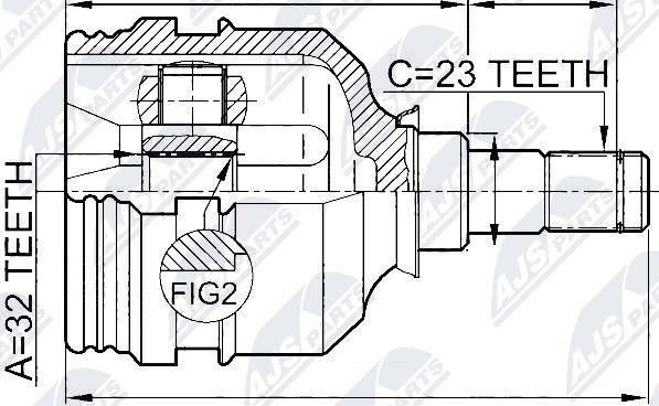 NTY NPW-TY-002 - Jeu de joints, arbre de transmission droxauto.com