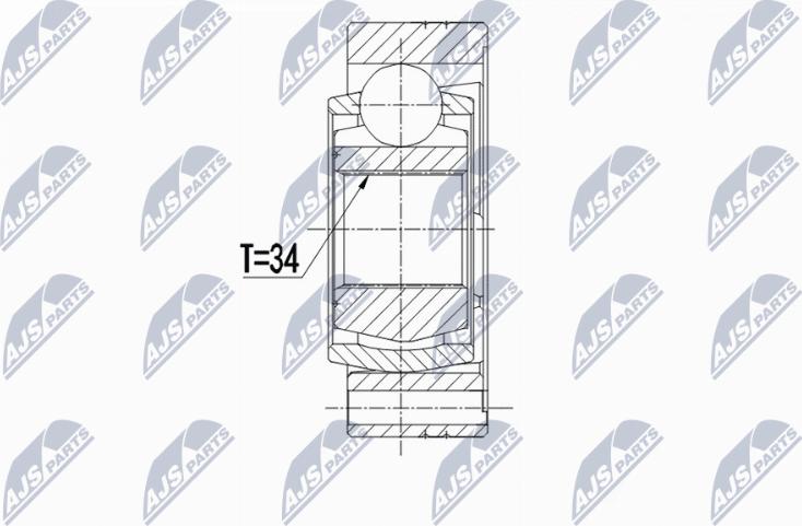 NTY NPW-VW-122 - Jeu de joints, arbre de transmission droxauto.com