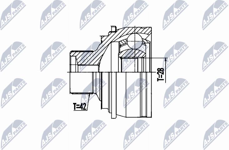 NTY NPZ-AU-058 - Jeu de joints, arbre de transmission droxauto.com