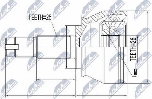 NTY NPZ-FT-033 - Jeu de joints, arbre de transmission droxauto.com