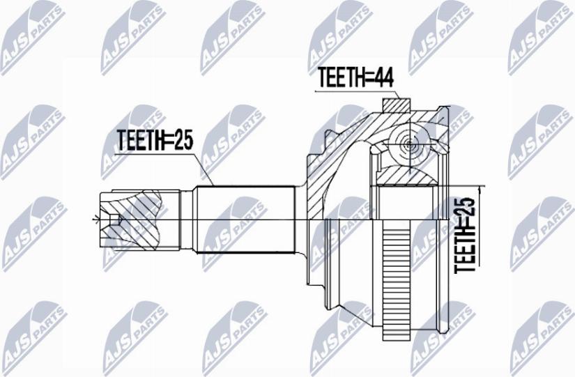 NTY NPZ-FT-029 - Jeu de joints, arbre de transmission droxauto.com