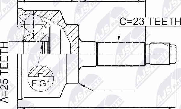 NTY NPZ-HD-057 - Jeu de joints, arbre de transmission droxauto.com