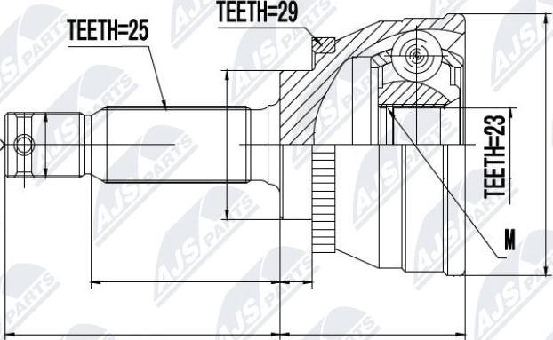 NTY NPZ-HY-536 - Jeu de joints, arbre de transmission droxauto.com