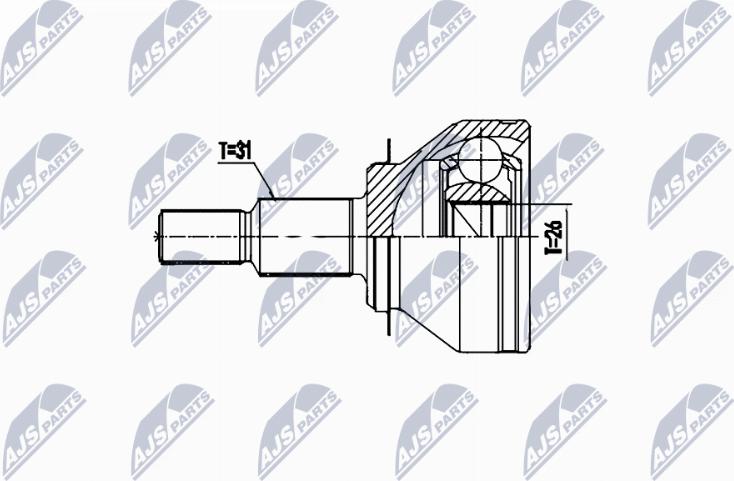 NTY NPZ-MZ-059 - Jeu de joints, arbre de transmission droxauto.com