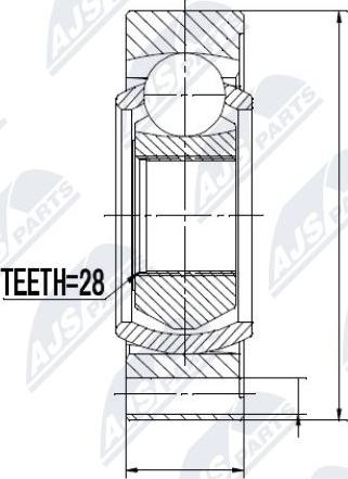 NTY NPZ-PL-016 - Jeu de joints, arbre de transmission droxauto.com