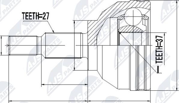 NTY NPZ-RE-016 - Jeu de joints, arbre de transmission droxauto.com