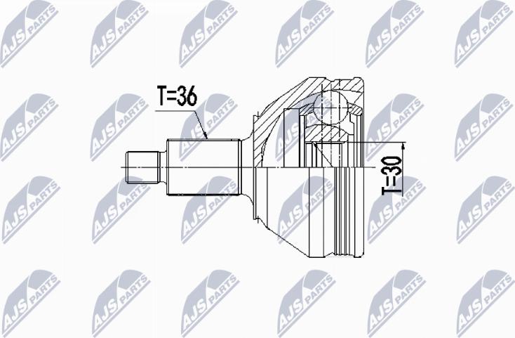 NTY NPZ-VW-048 - Jeu de joints, arbre de transmission droxauto.com