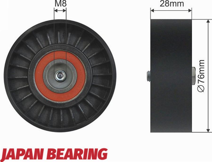 NTY RNK-AU-009 - Poulie renvoi / transmission, courroie trapézoïdale à nervures droxauto.com