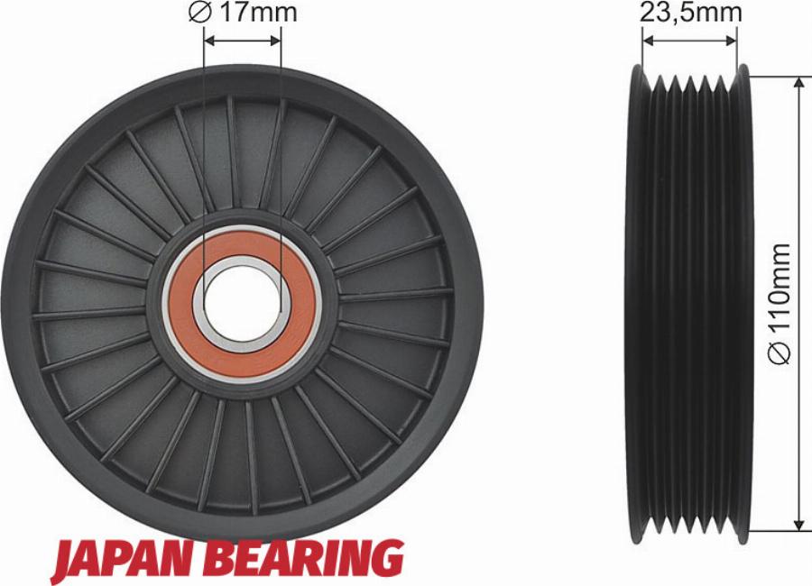 NTY RNK-AU-017 - Poulie renvoi / transmission, courroie trapézoïdale à nervures droxauto.com